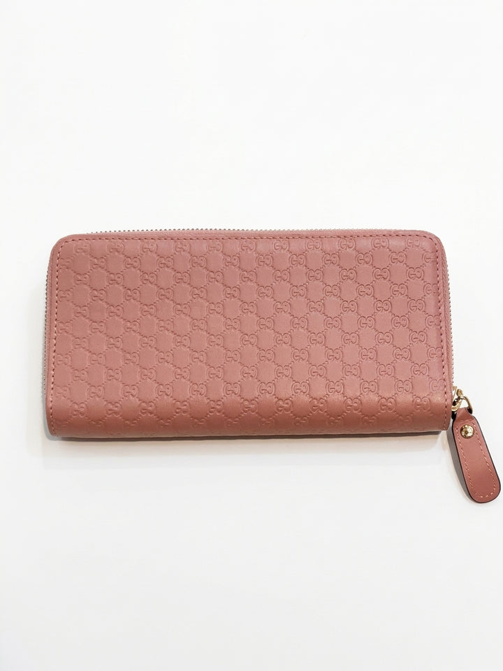 GUCCI MICROGUCCISSIMA CALFSKIN LEATHER CONTINENTAL ZIP WALLET