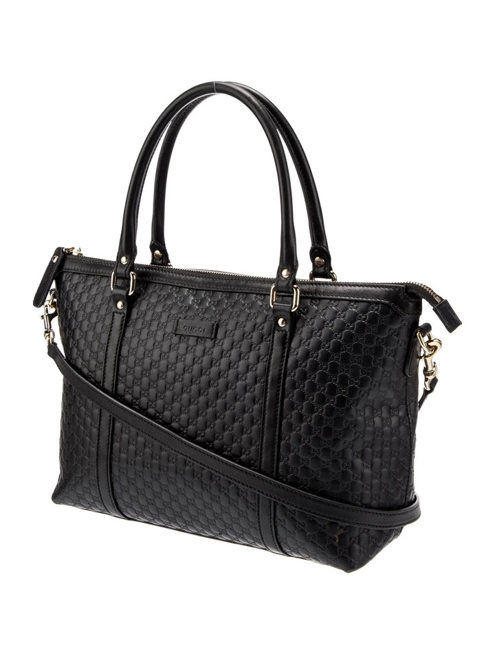 GUCCI MICROGUCCISSIMA LEATHER LARGE CONVERTIBLE TOTE BAG