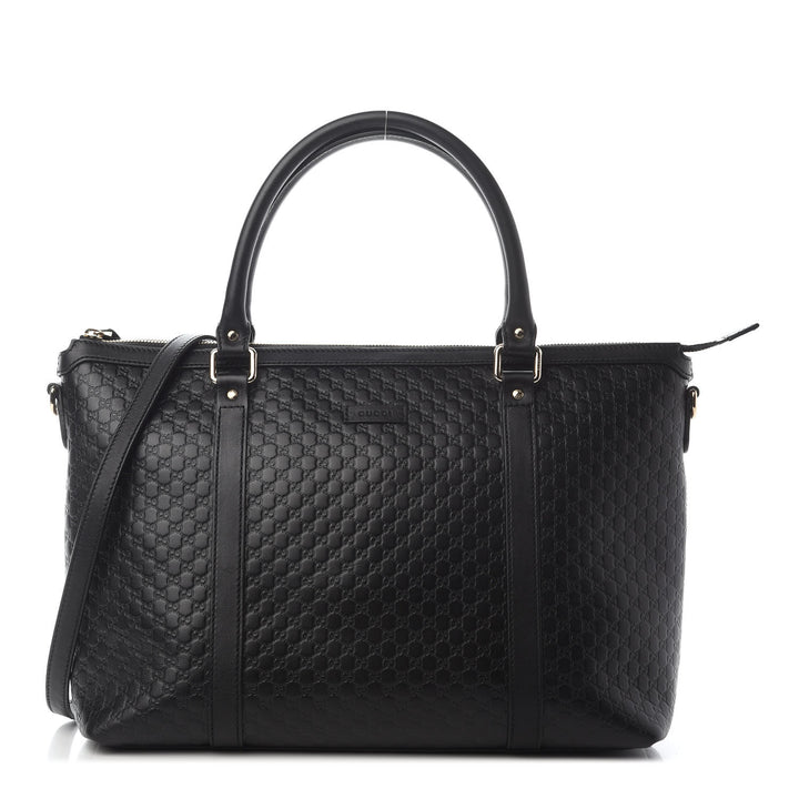 GUCCI MICROGUCCISSIMA LEATHER LARGE CONVERTIBLE TOTE BAG