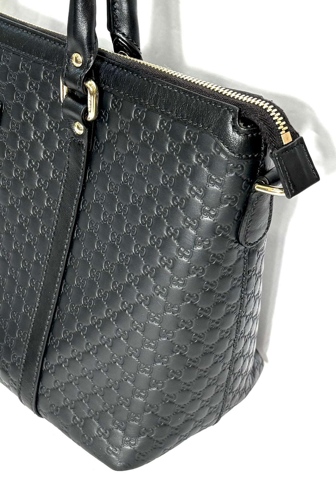 GUCCI MICROGUCCISSIMA LEATHER LARGE CONVERTIBLE TOTE BAG