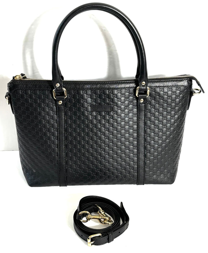 GUCCI MICROGUCCISSIMA LEATHER LARGE CONVERTIBLE TOTE BAG