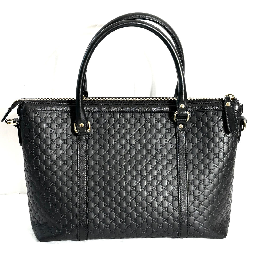 GUCCI MICROGUCCISSIMA LEATHER LARGE CONVERTIBLE TOTE BAG