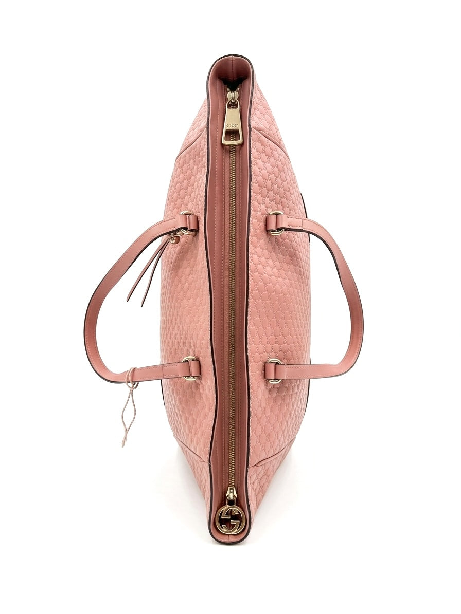 GUCCI MICROGUCCISSIMA MEDIUM BREE CALFSKIN LEATHER TOTE BAG