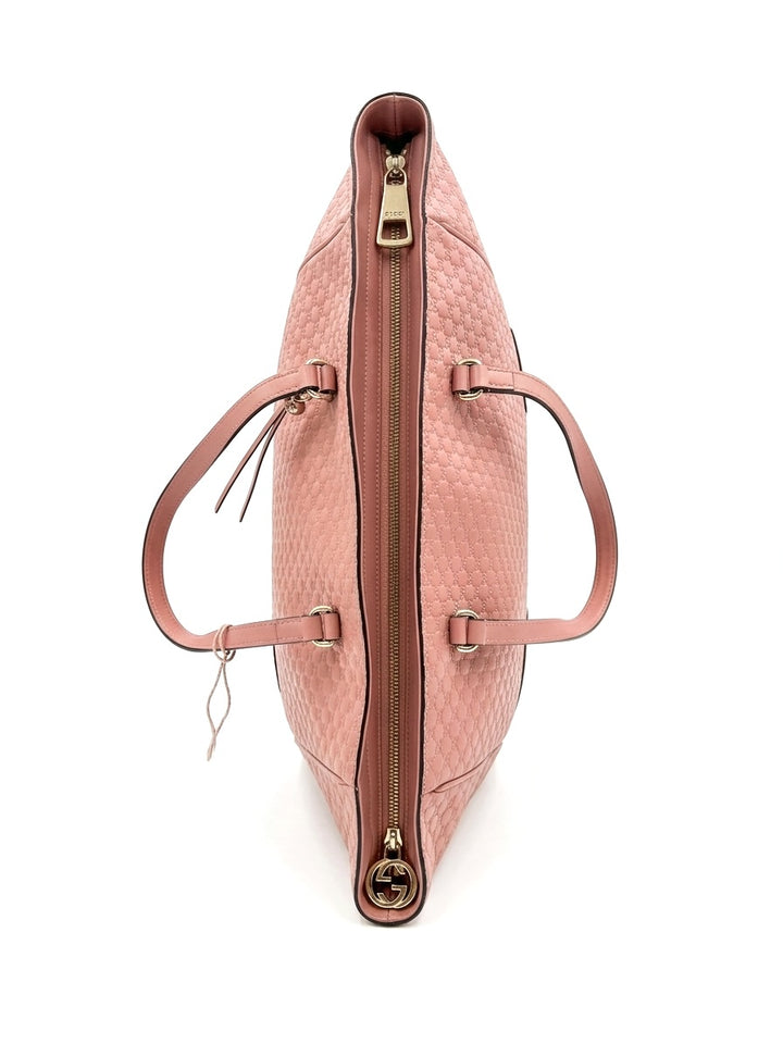 GUCCI MICROGUCCISSIMA MEDIUM BREE CALFSKIN LEATHER TOTE BAG