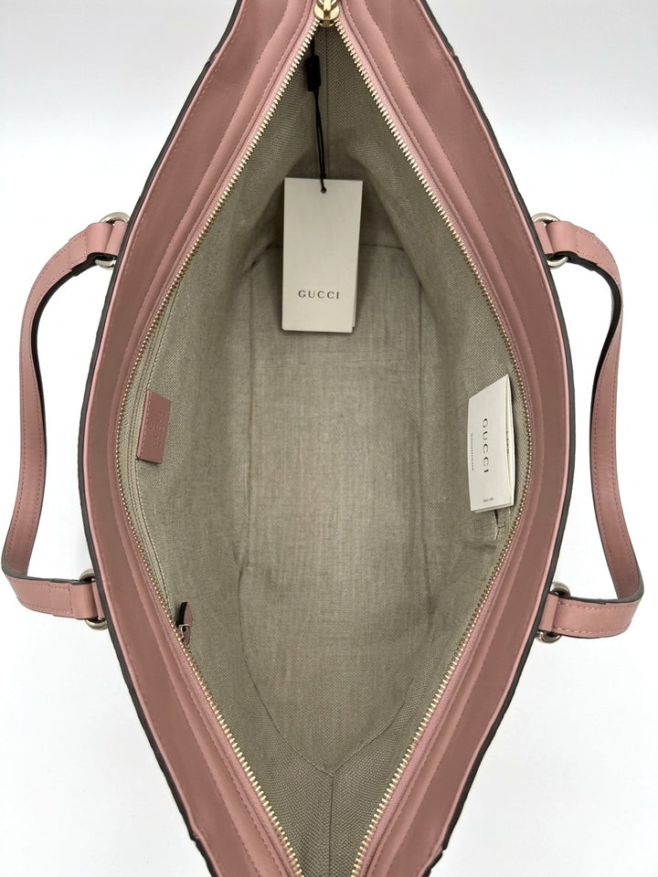 GUCCI MICROGUCCISSIMA MEDIUM BREE CALFSKIN LEATHER TOTE BAG