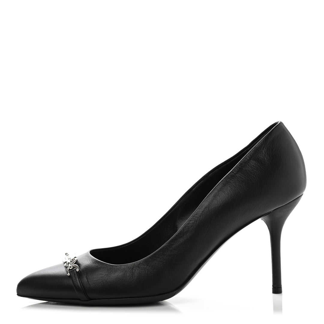 GUCCI NAPPA LEATHER MOOREA MOALITA MID HEEL PUMPS