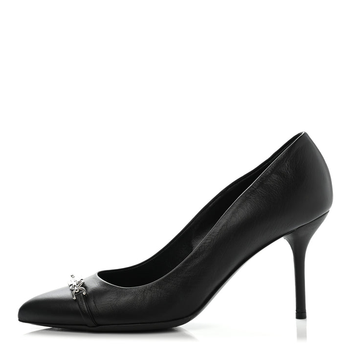 GUCCI NAPPA LEATHER MOOREA MOALITA MID HEEL PUMPS