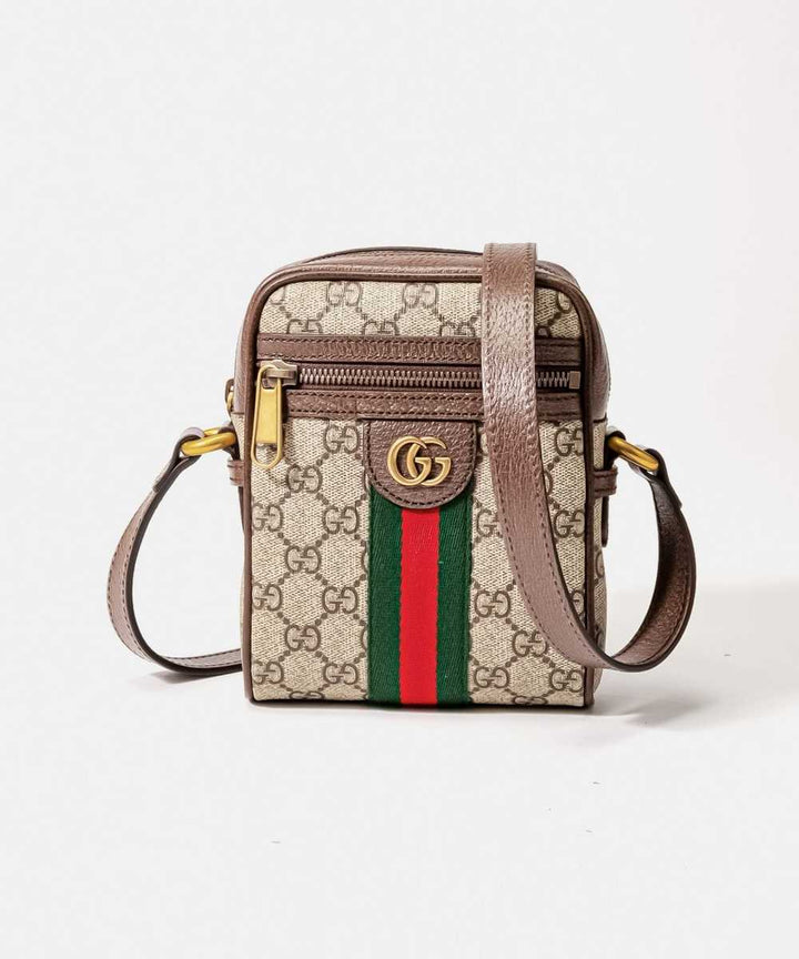 GUCCI GG SUPREME CANVAS WEB OPHIDIA MINI CROSSBODY BAG