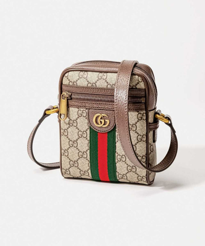 GUCCI GG SUPREME CANVAS WEB OPHIDIA MINI CROSSBODY BAG