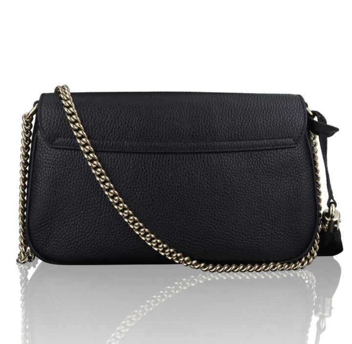 GUCCI PEBBLED CALFSKIN LEATHER SOHO CHAIN BAG
