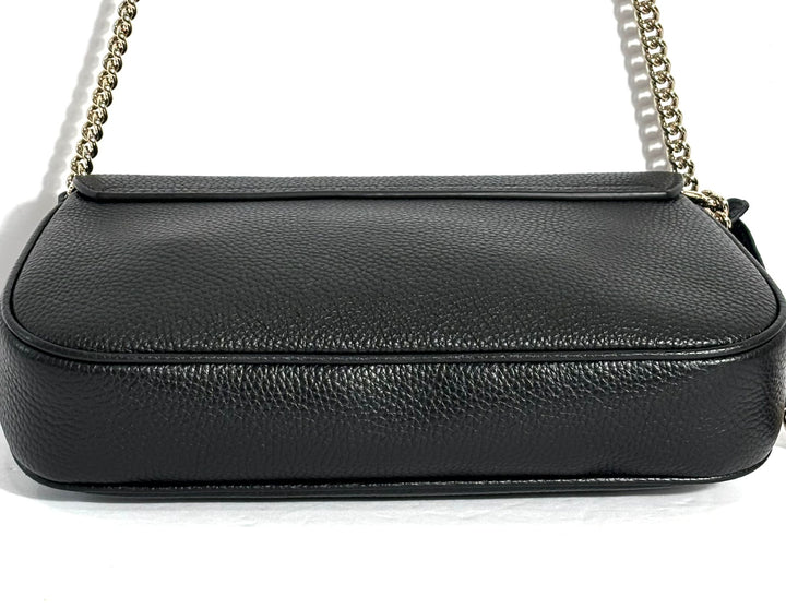 GUCCI PEBBLED CALFSKIN LEATHER SOHO CHAIN BAG