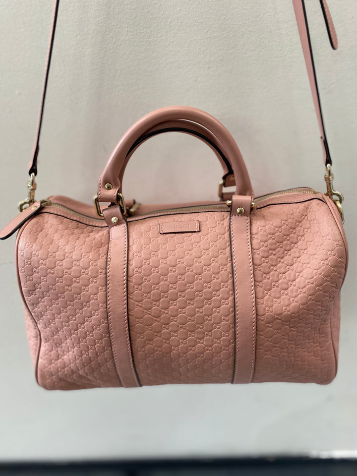 【GUCCI】MICROSHIMA BOSTON BAG Gucci Mini Boston Bag Handbag Logo Microshima Leather Used