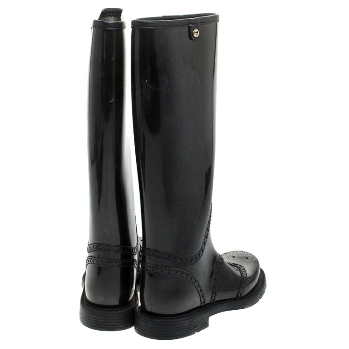 GUCCI BROGUE WELLINGTON RUBBER RAIN BOOTS