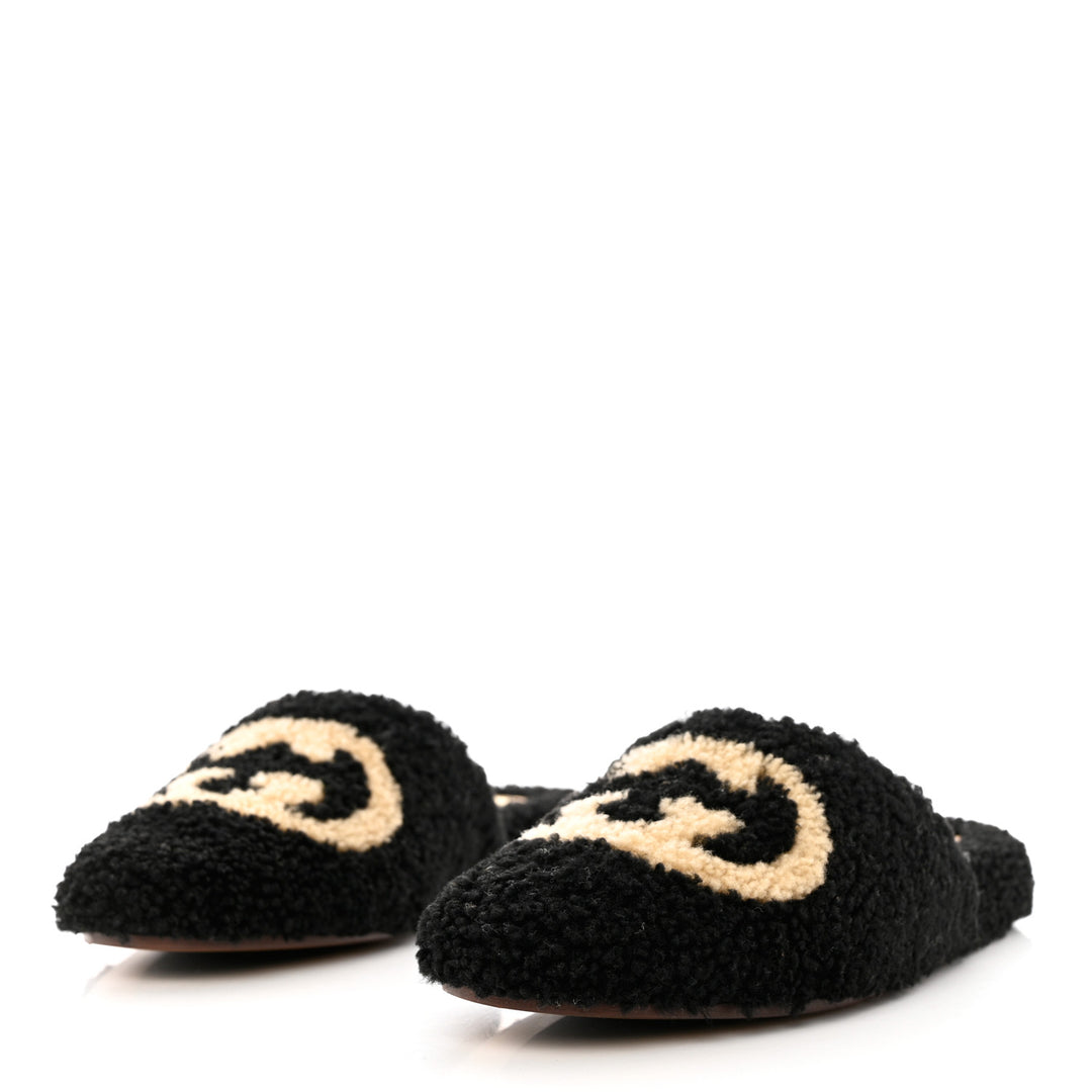 GUCCI GG SHEARLING EILEEN SLIPPERS