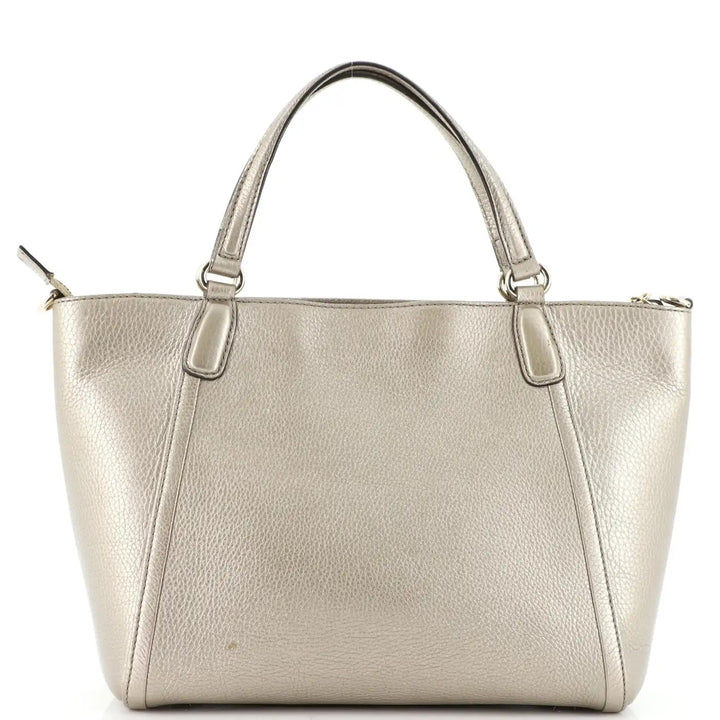GUCCI SOHO CONVERTIBLE CALFSKIN LEATHER SMALL TOP HANDLE BAG