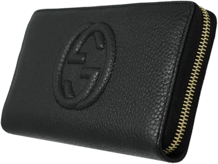 GUCCI GRAINED CALFSKIN LEATHER SOHO ZIPPY WALLET