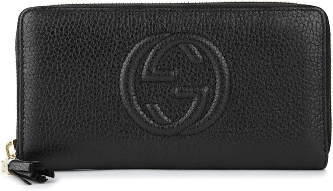 GUCCI GRAINED CALFSKIN LEATHER SOHO ZIPPY WALLET