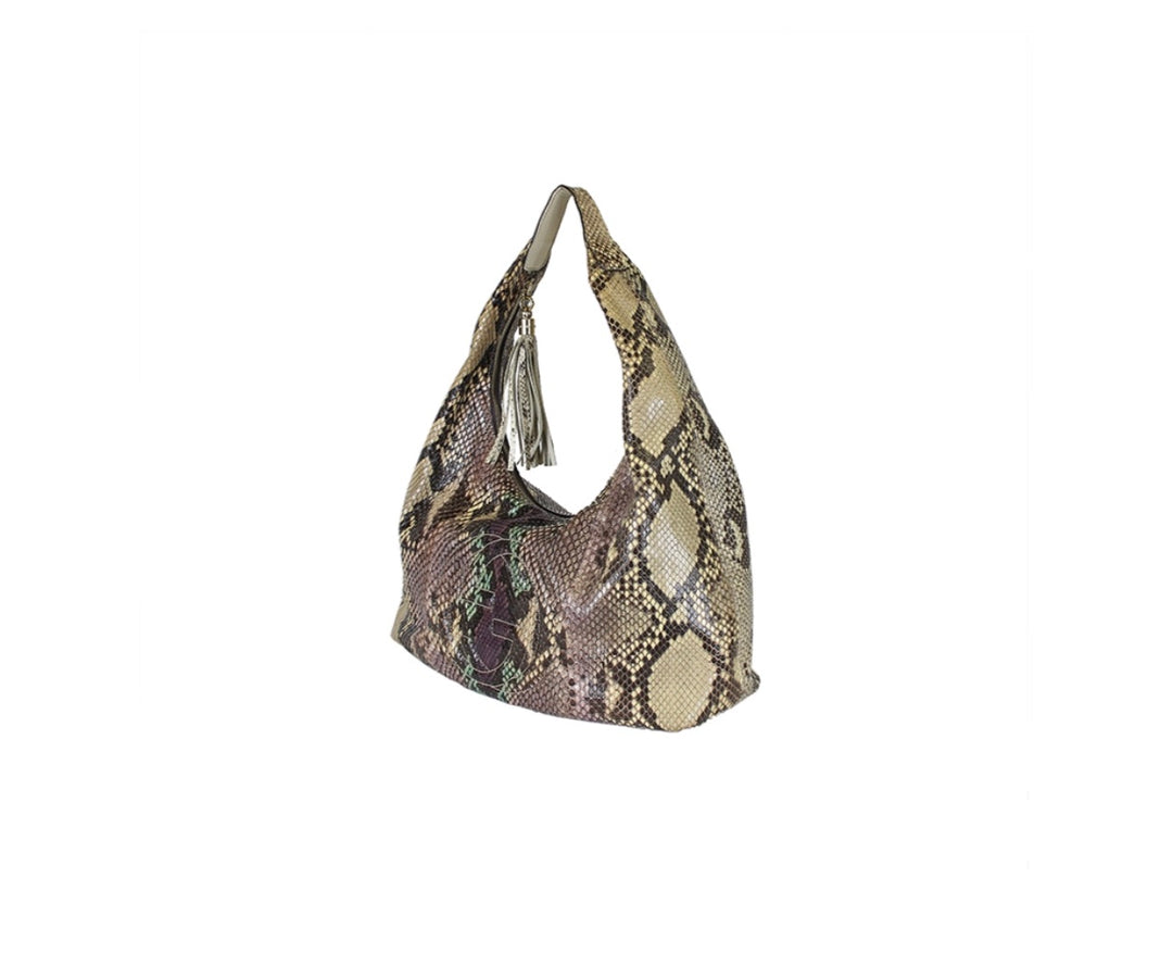 GUCCI GRAPE MULTICOLOR PYTHON SOHO SHOULDER BAG