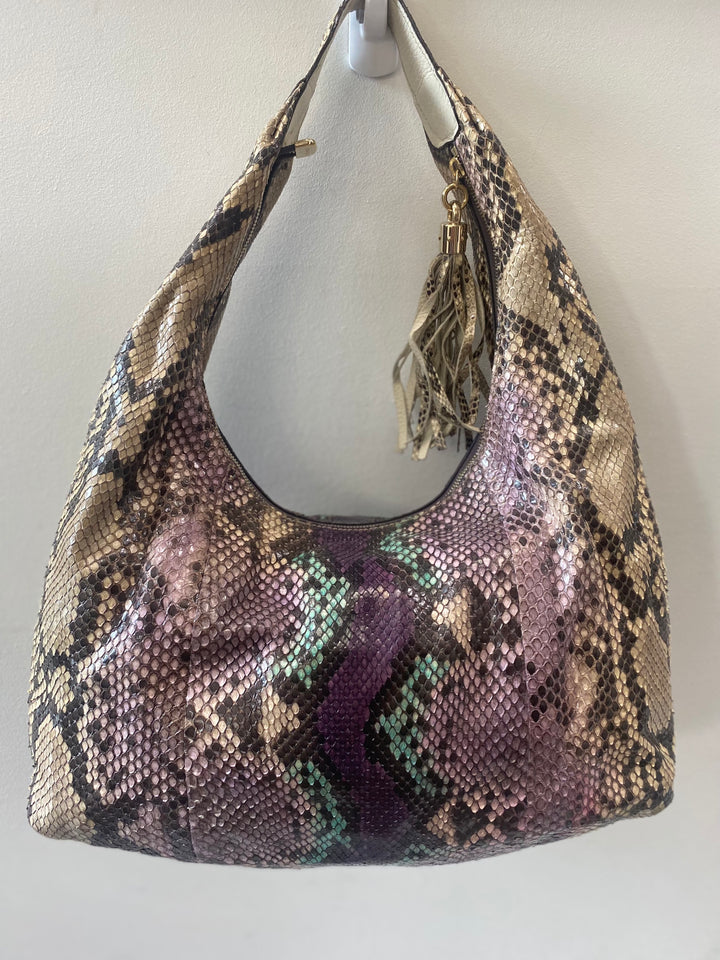 GUCCI GRAPE MULTICOLOR PYTHON SOHO SHOULDER BAG