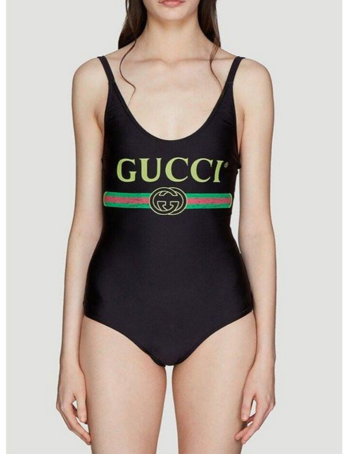 GUCCI SPARKLING LOGO ONE PIECE SWIMSUIT