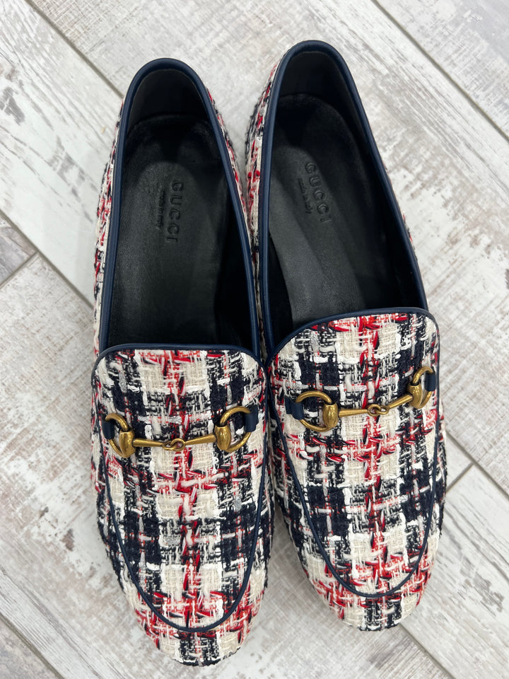GUCCI 1955 TWEED CHECK HORSEBIT JORDAAN LOAFERS