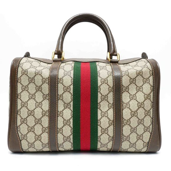 GUCCI GG SUPREME WEB VINTAGE BOSTON BAG