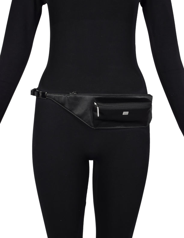 GUCCI LEATHER &amp; NYLON MINI WAIST BAG
