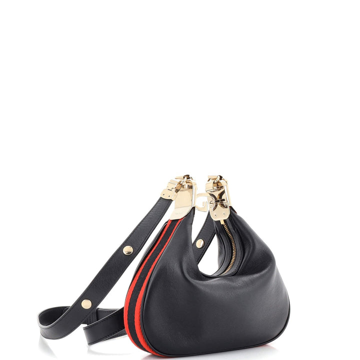 GUCCI ATTACHÉ SMALL CALFSKIN LEATHER SHOULDER BAG