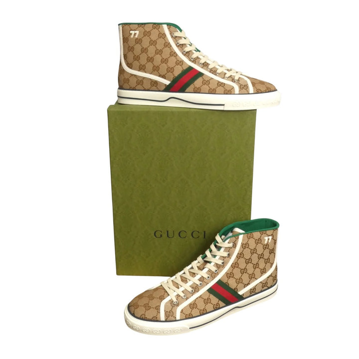 GUCCI GG CANVAS TENNIS 1977 HIGH-TOP SNEAKERS