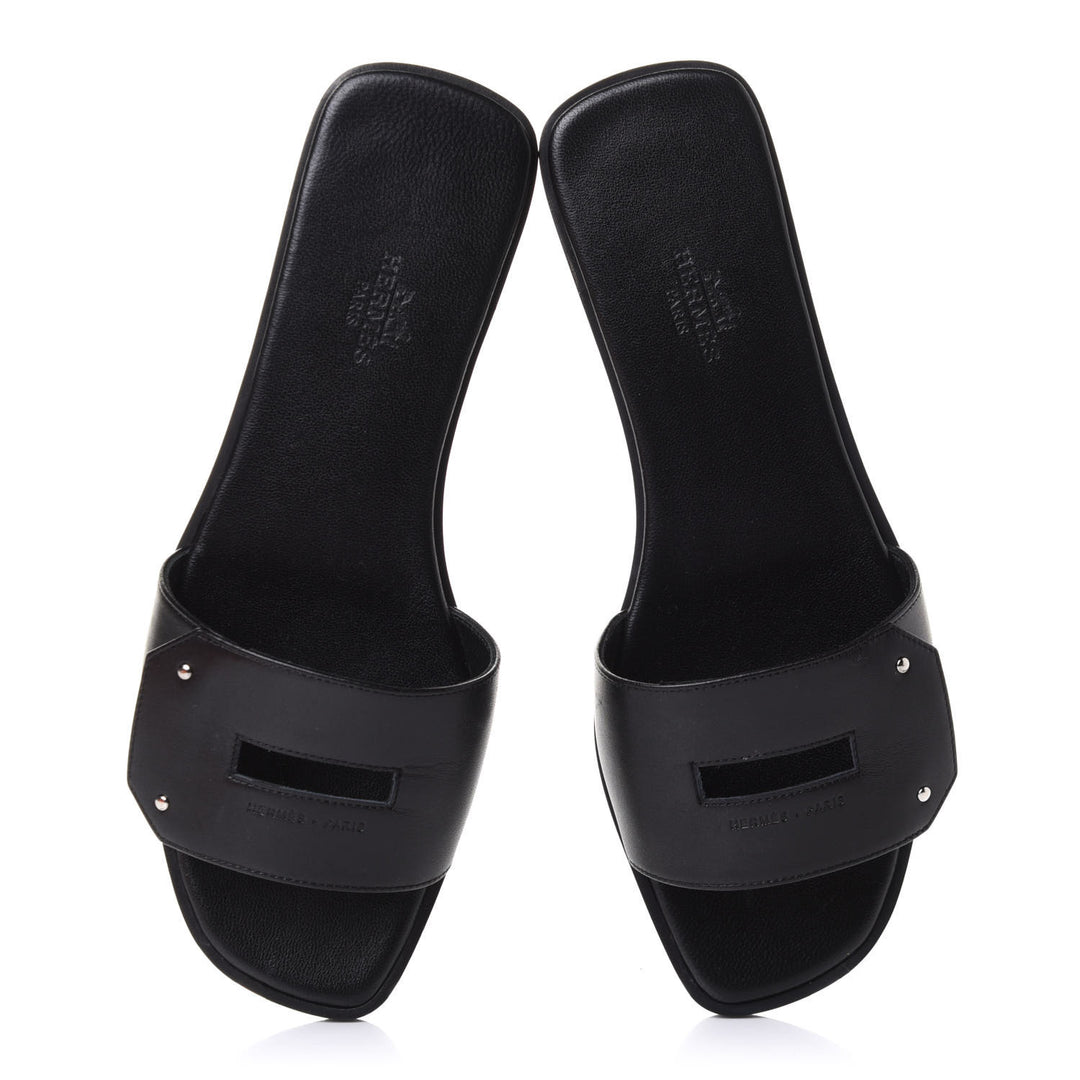 HERMÈS CALFSKIN LEATHER VIEW MULES