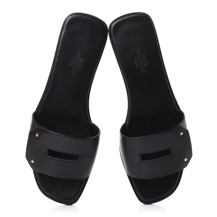 HERMÈS CALFSKIN LEATHER VIEW MULES