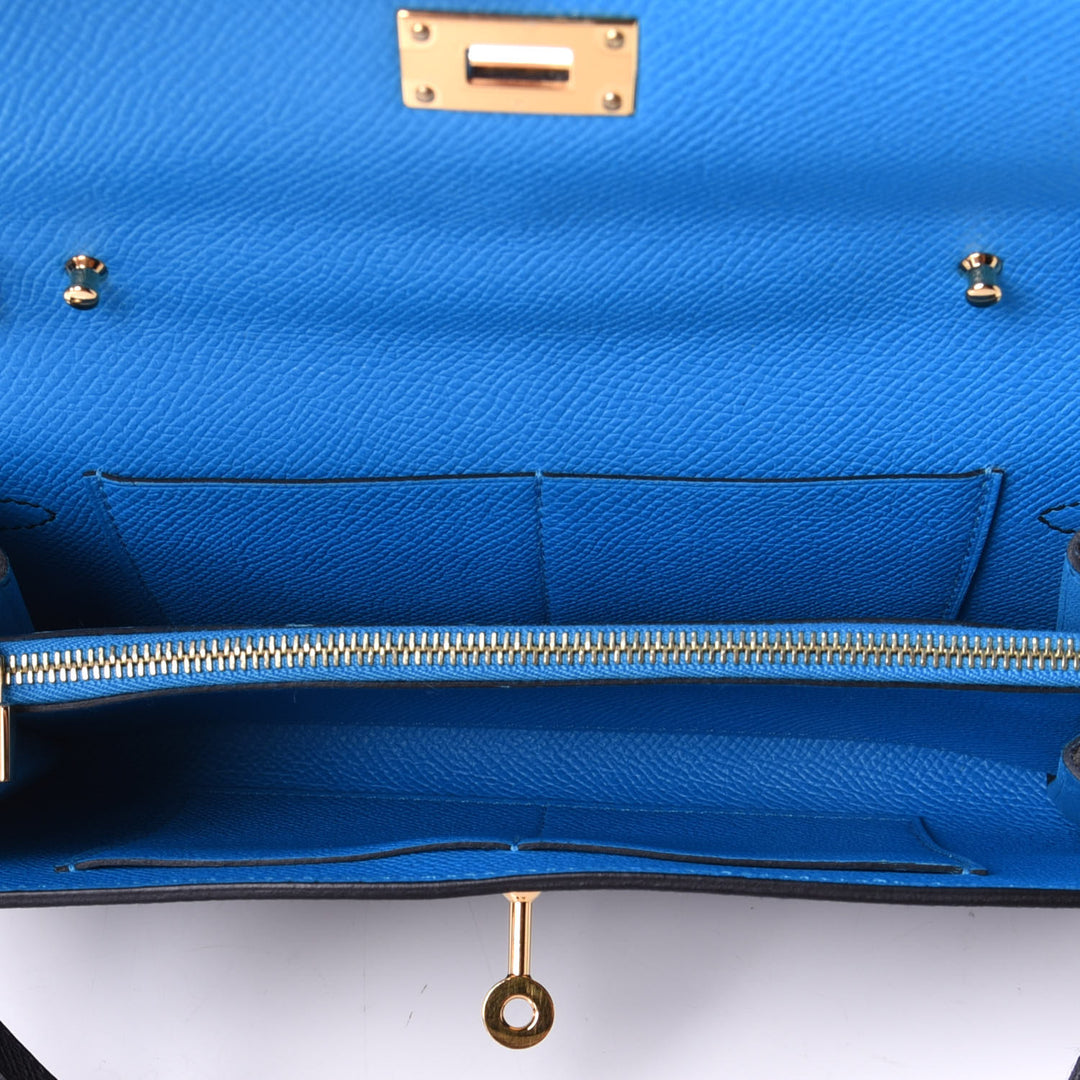 HERMÈS KELLY CASAQUE BICOLOR EPSOM TOGO LEATHER CROSSBODY