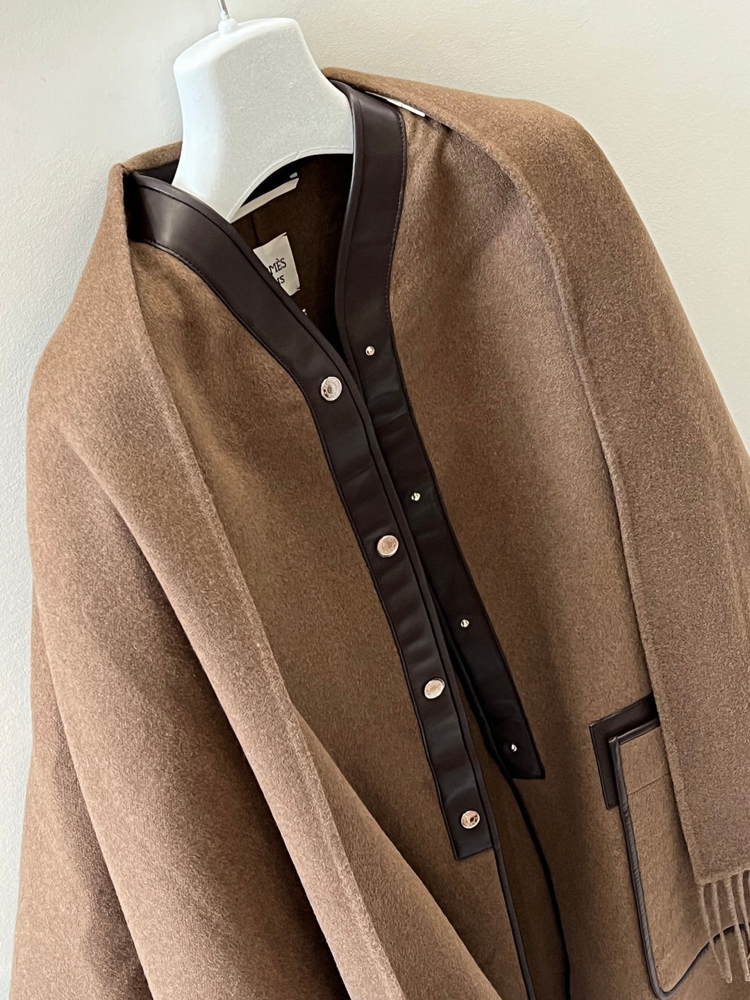 HERMÈS MANTEAU ESPRIT COUVERTURE COAT WITH REMOVABLE SHAWL