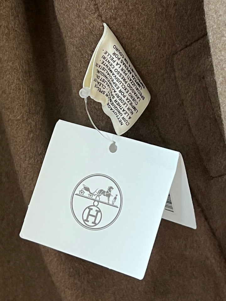 HERMÈS MANTEAU ESPRIT COUVERTURE COAT WITH REMOVABLE SHAWL