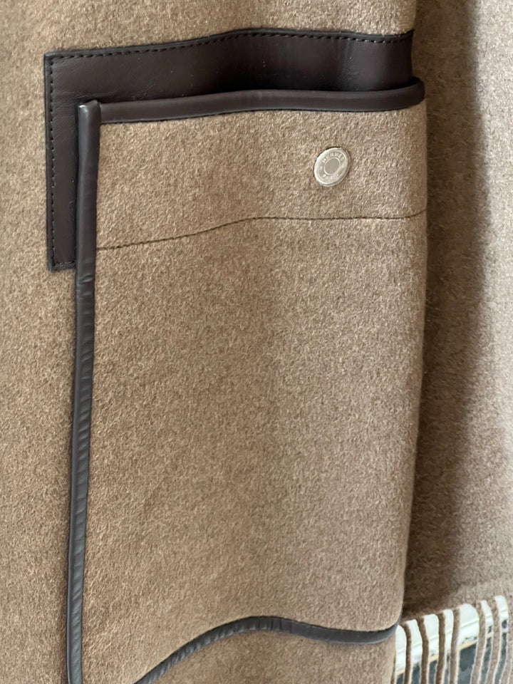 HERMÈS MANTEAU ESPRIT COUVERTURE COAT WITH REMOVABLE SHAWL