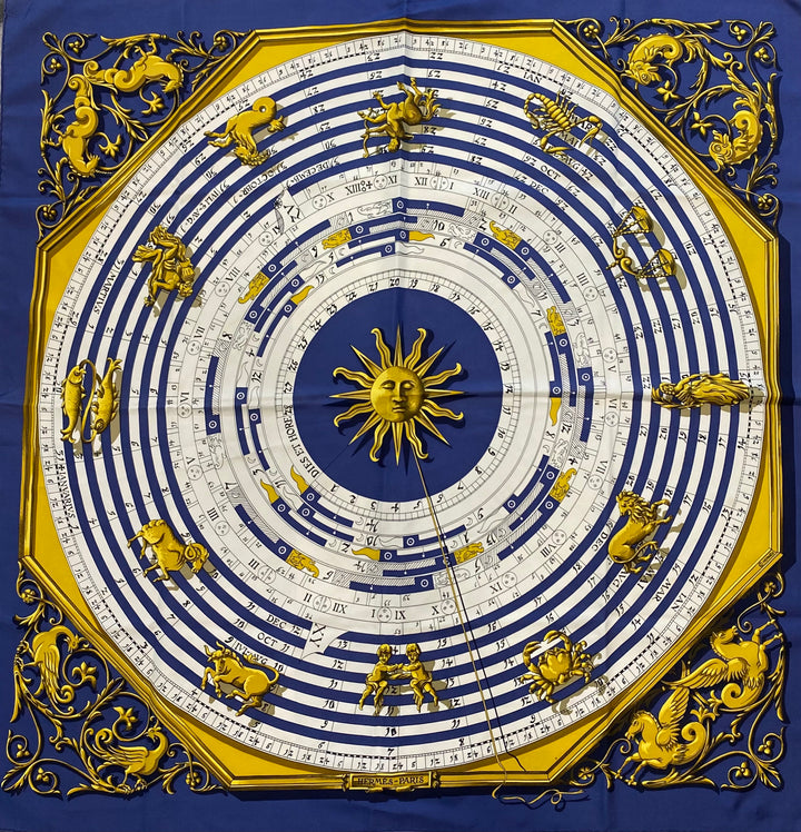HERMÈS ASTROLOGIE DIES ET HORE SILK SCARF