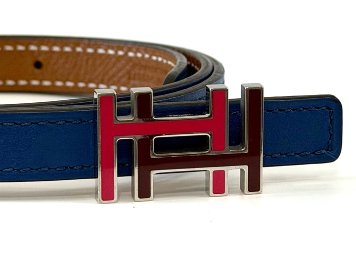 HERMÈS H AU CARRÉ 13MM REVERSIBLE LEATHER BELT