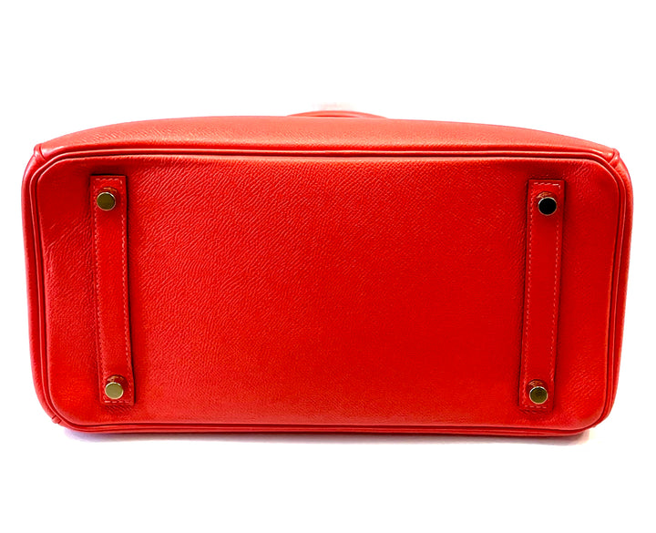 HERMÈS BIRKIN 30 ROUGE CASAQUE EPSOM LEATHER GOLD HARDWARE