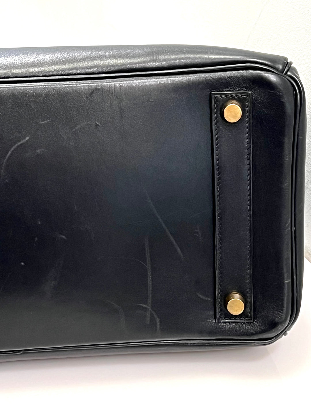 HERMÈS BOX BIRKIN 30 LEATHER HANDBAG