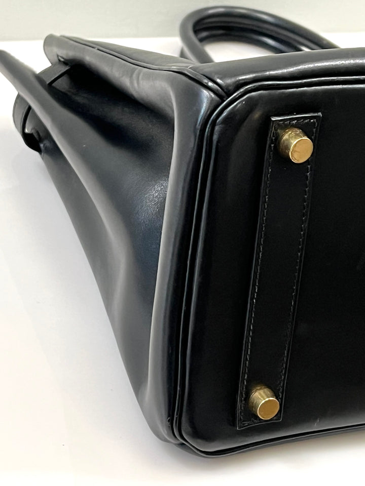 HERMÈS BOX BIRKIN 30 LEATHER HANDBAG