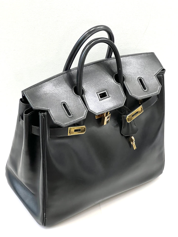 HERMÈS BOX BIRKIN 30 LEATHER HANDBAG