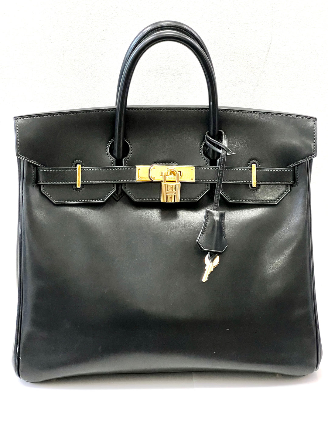 HERMÈS BOX BIRKIN 30 LEATHER HANDBAG