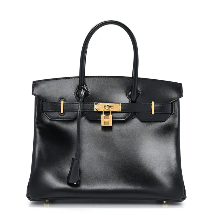 HERMÈS BOX BIRKIN 30 LEATHER HANDBAG