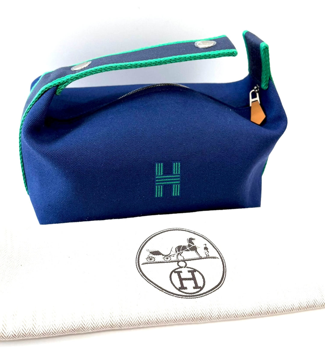 HERMÈS BRIDE-A-BRAC SMALL VANITY TRAVEL CASE – MARINE