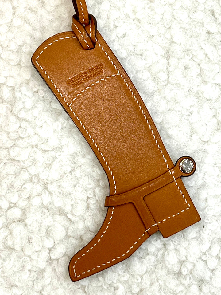HERMÈS BUTLER SWIFT BLEU ZELLIGE PADDOCK BOOT BAG CHARM