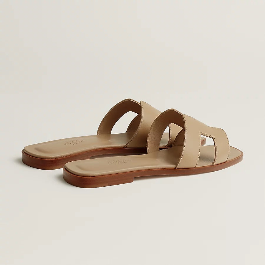 HERMÈS CALFSKIN LEATHER ORAN SANDALS