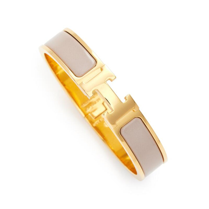 HERMÈS CLIC CLAC H ENAMEL BRACELET PM – MARRON GLACÉ