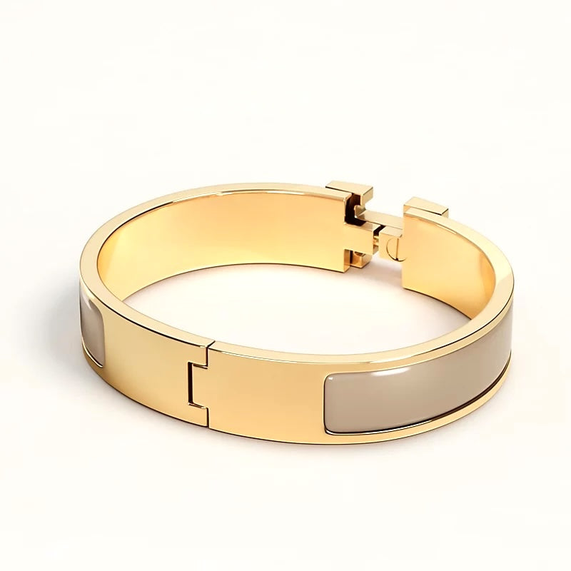 HERMÈS CLIC CLAC H ENAMEL BRACELET PM – MARRON GLACÉ