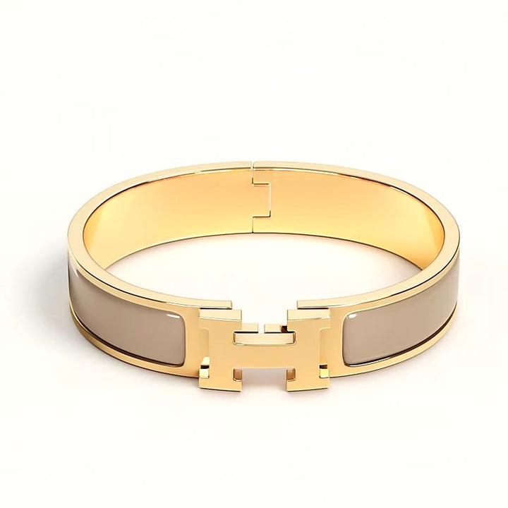 HERMÈS CLIC CLAC H ENAMEL BRACELET PM – MARRON GLACÉ