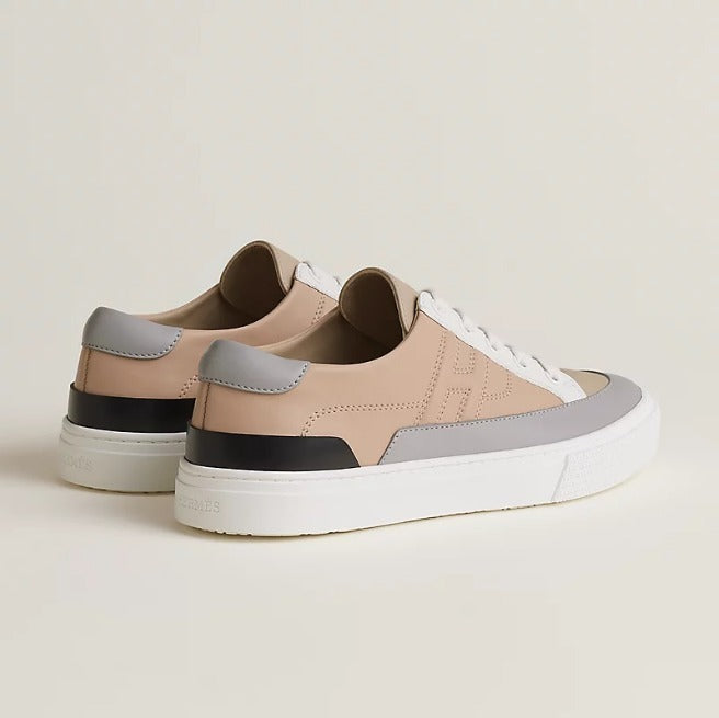 HERMÈS DEEP LACE UP CALFSKIN SNEAKERS